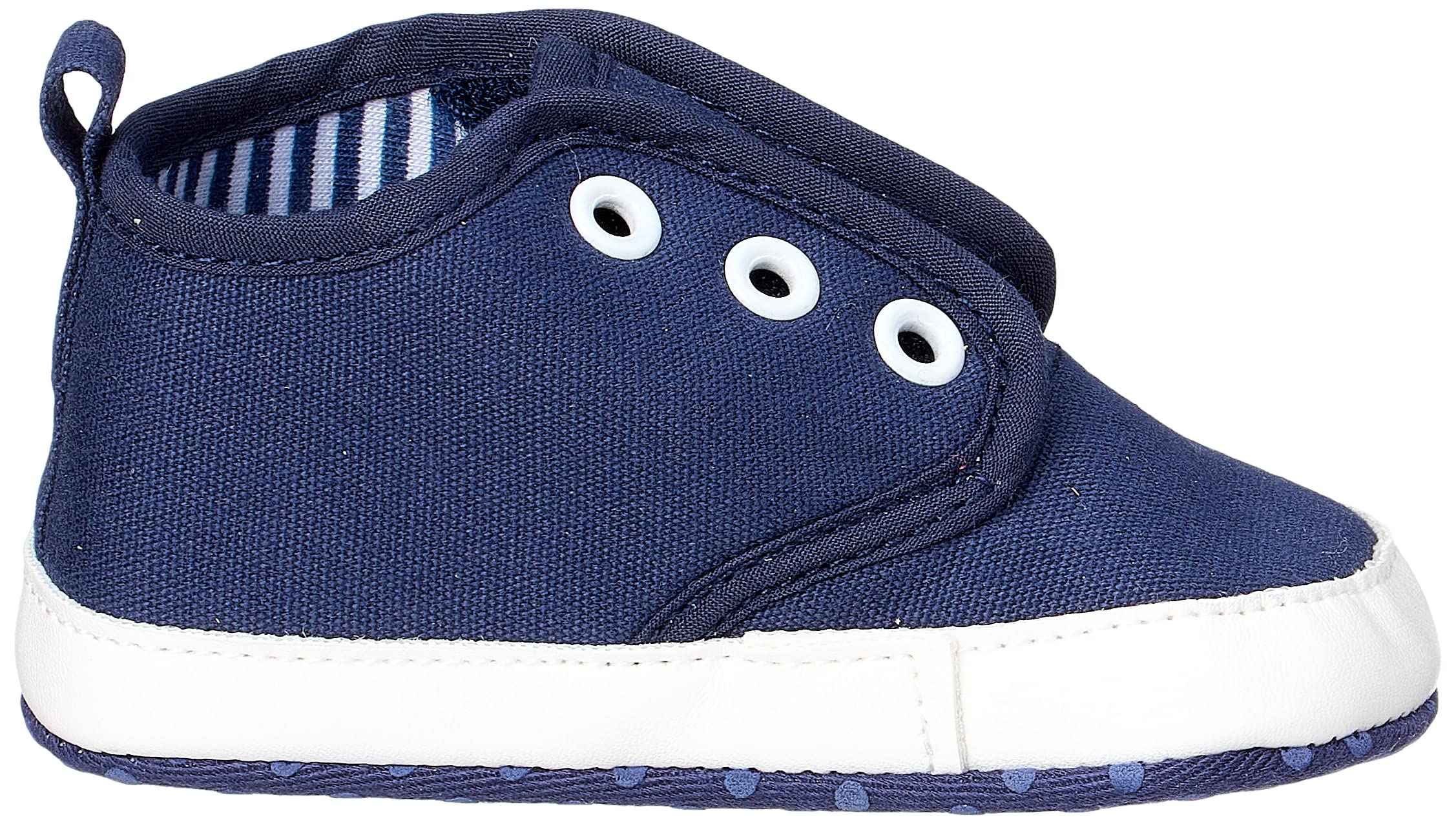 Mix and Max Pull-Tab Solid High-Top Slip-On Shoes for Boys - Safqqa Egypt