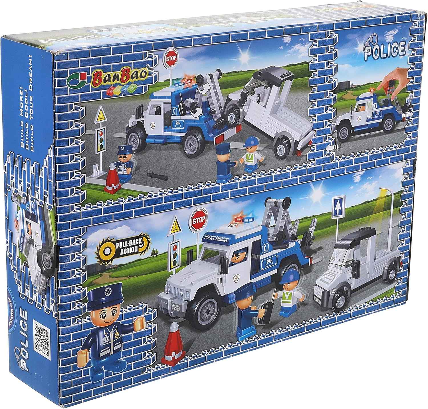BanBao Police Series Tow Truck Building Blocks - Multi-Color - Safqqa Egypt