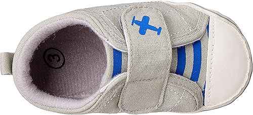 Mix and Max Boys' Airplane-Print Striped Low-Top Velcro-Strap Shoes - Safqqa Egypt