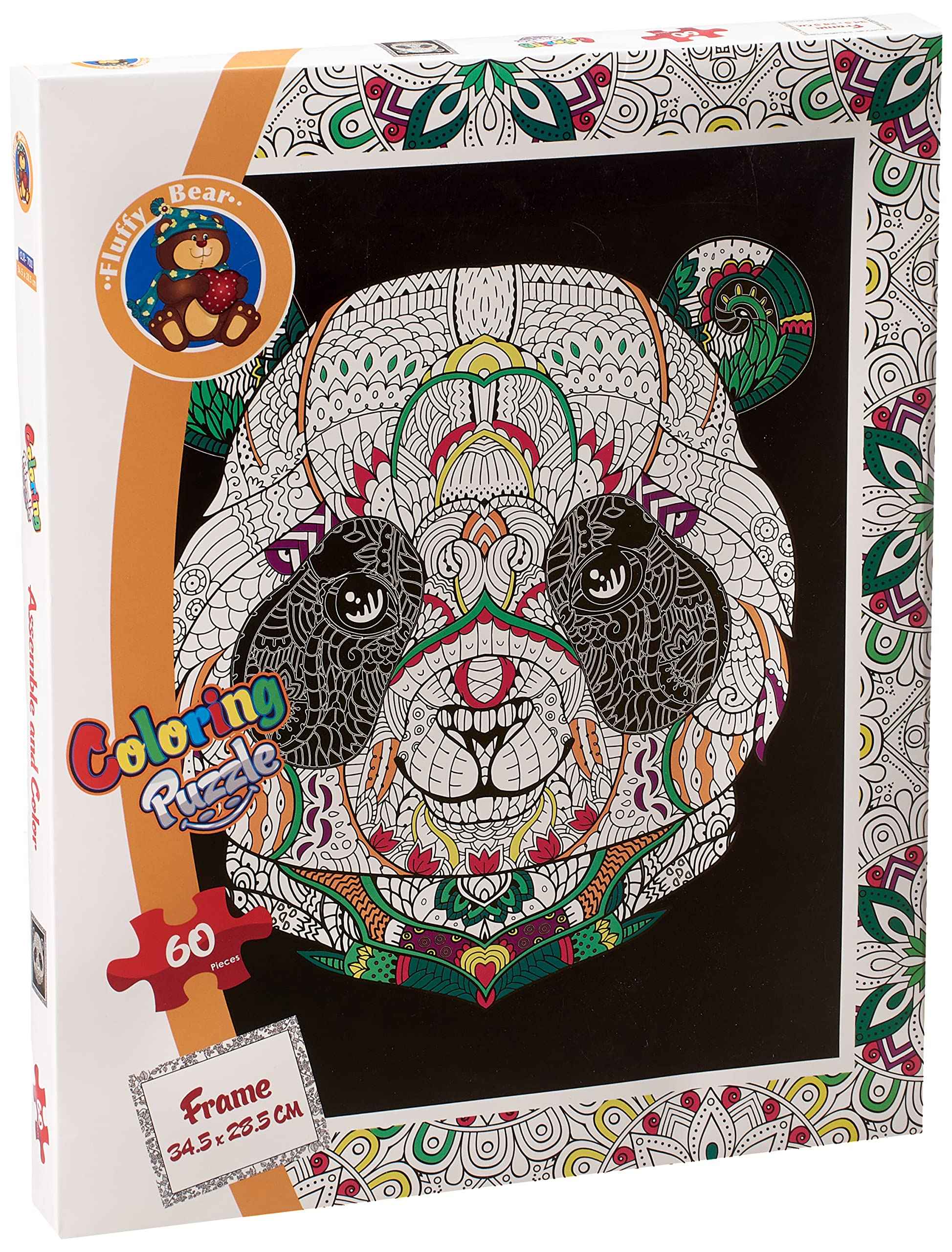 Panda Coloring Puzzle - 60 Pieces - Safqqa Egypt