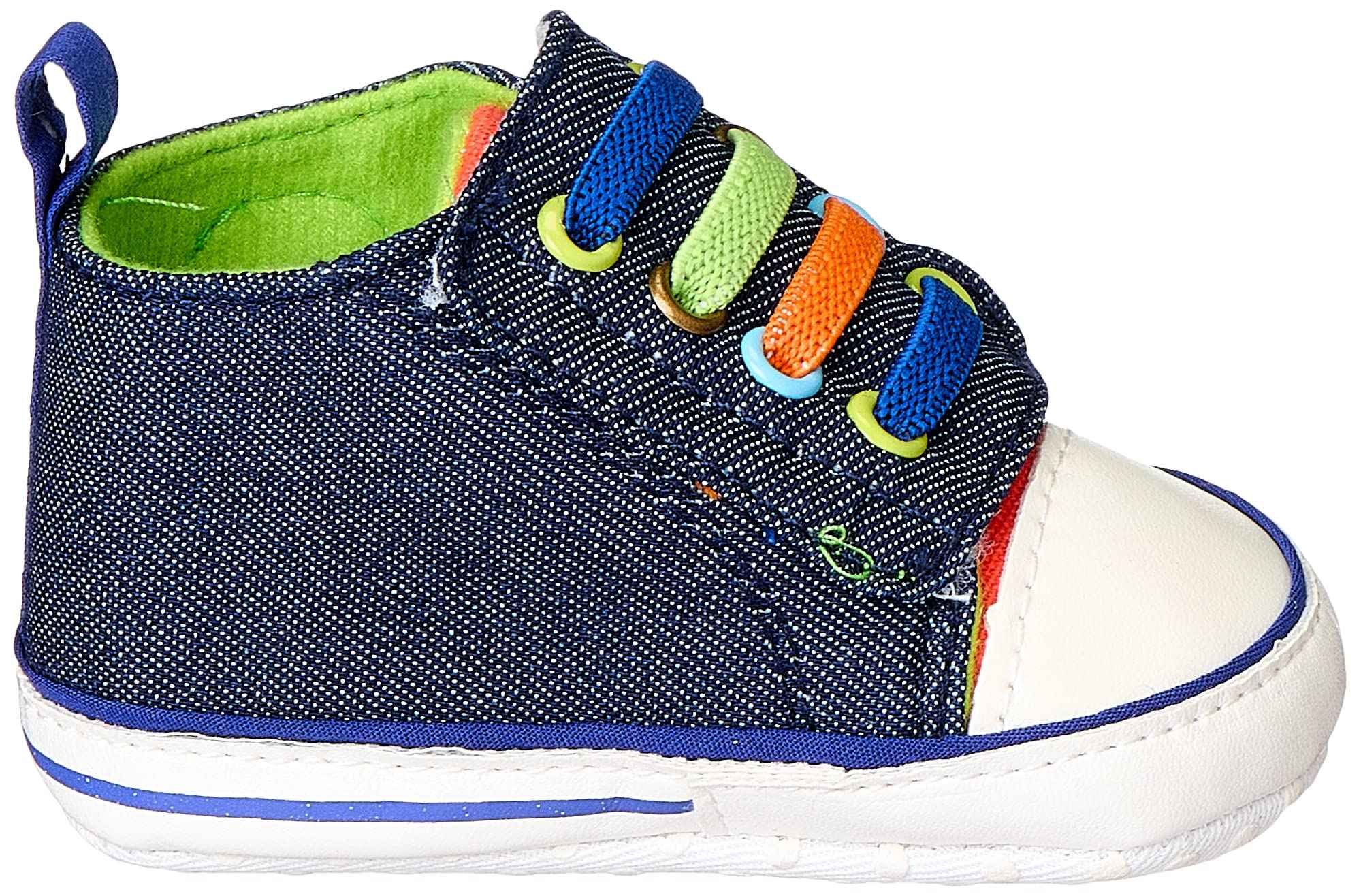 Mix and max contrast-lace football-patch high-top velcro-strap shoes for boys - Safqqa Egypt