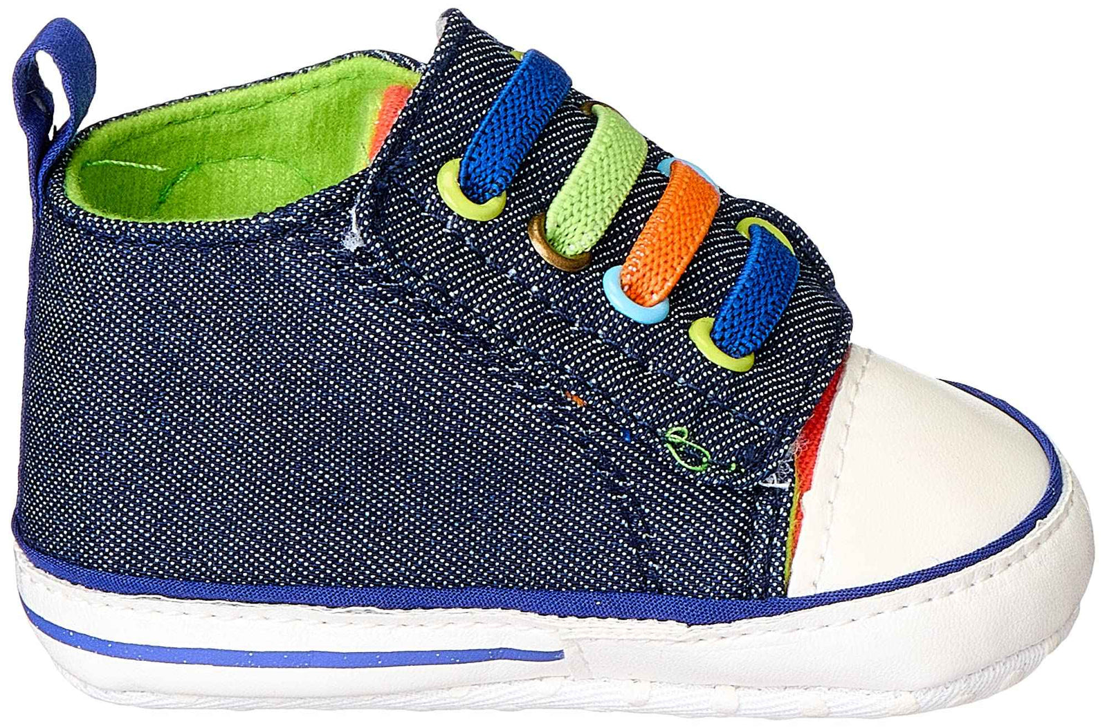 Mix and max contrast-lace football-patch high-top velcro-strap shoes for boys - Safqqa Egypt