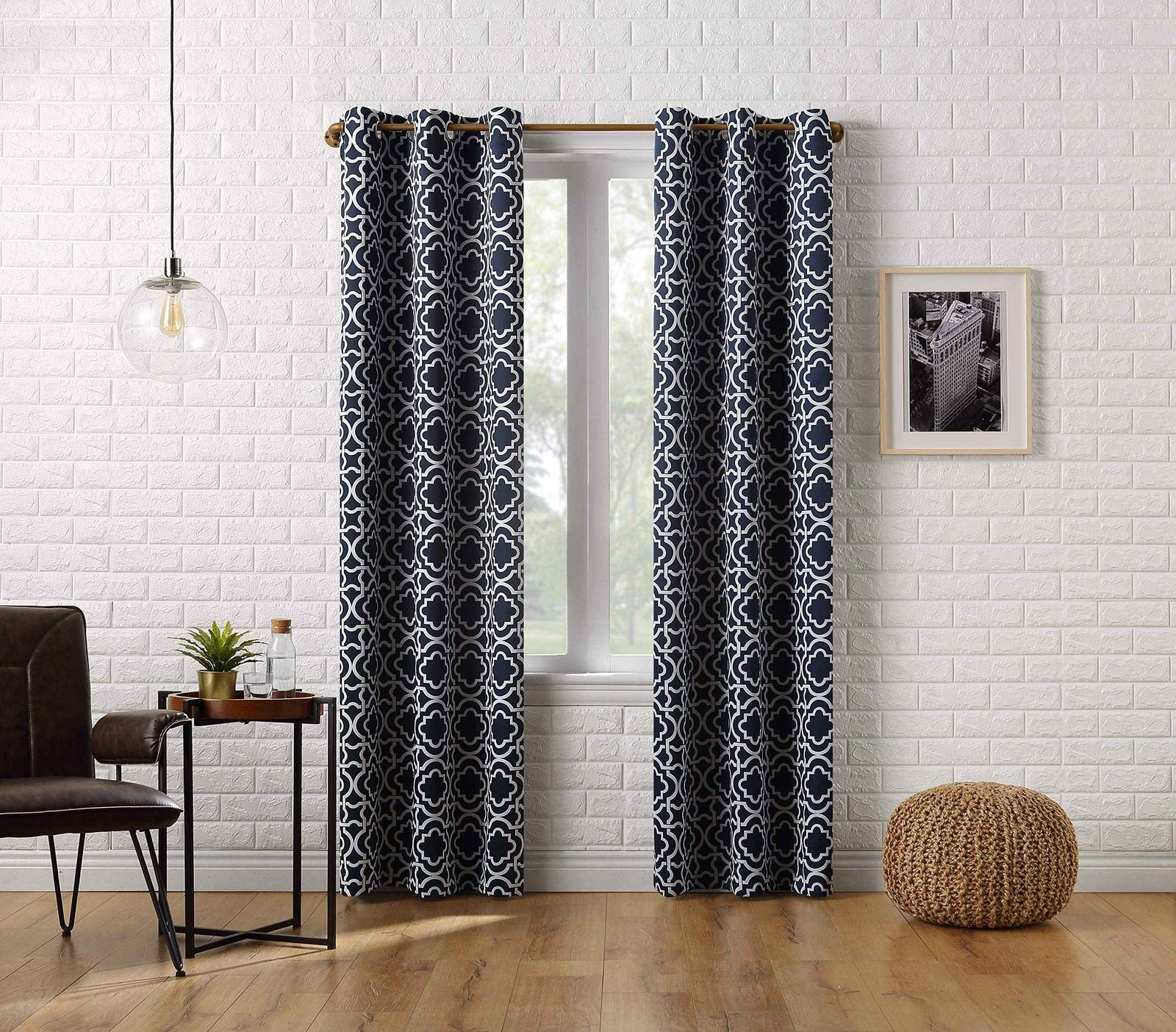 Sun Zero Barnett Trellis Blackout Grommet Curtain Panel, 40