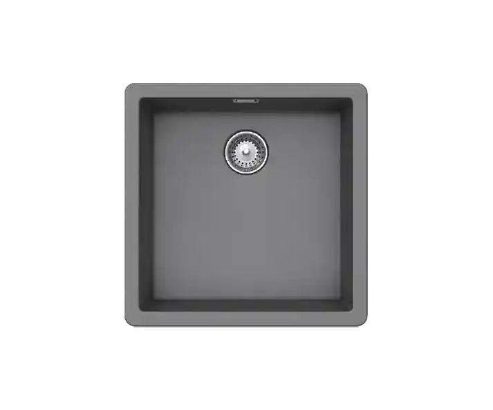 BROOKLYN N-100 Kitchen Sink – Single Bowl | 50 cm Cabinet Size | Topmount/Undermount Installation - Safqqa Egypt