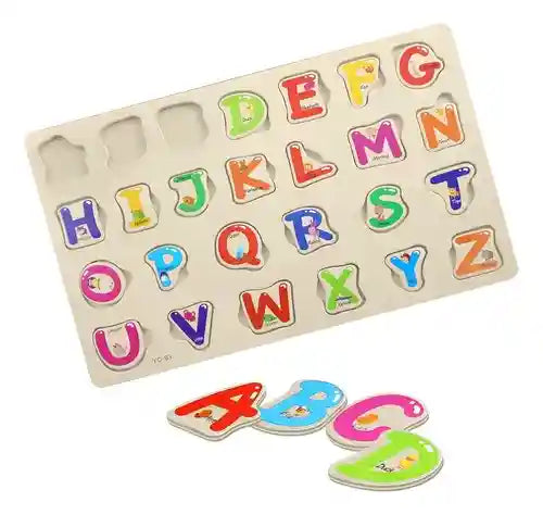 English Alphabet Letters Shaped Puzzle Toy - 25 Pieces - Safqqa Egypt