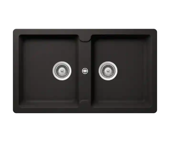 Element N-200 Kitchen Sink – Double Bowl | 90 cm Cabinet | Topmount/Undermount Installation - Safqqa Egypt