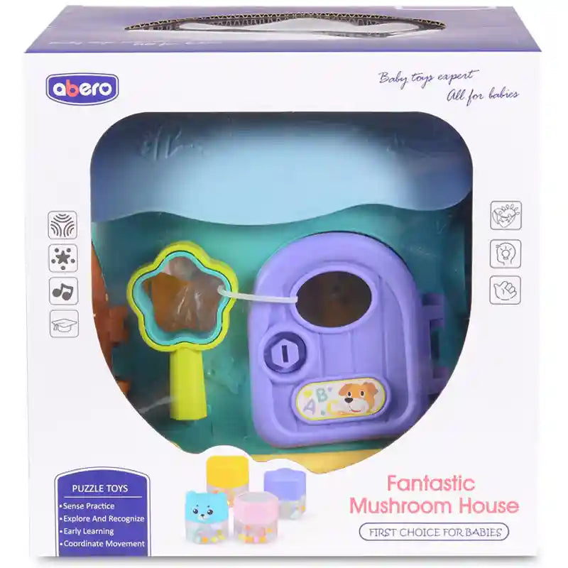 Fantastic Mushroom House Shape Sorter Toy Blue - Safqqa Egypt