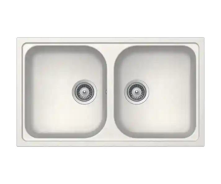 FORMHAUS N-200 Kitchen Sink – Double Bowl | 90 cm Cabinet | Topmount/Undermount Installation - Safqqa Egypt
