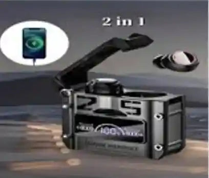 KEENDEX KX 3659 M25 Wireless Environmental Noise Cancelling Bluetooth Headphones with Charging Case, Waterproof, Stereo Sound, 4 Microphones, Premium Sports Gamer with Deep Bass for Sport – Black - Safqqa Egypt