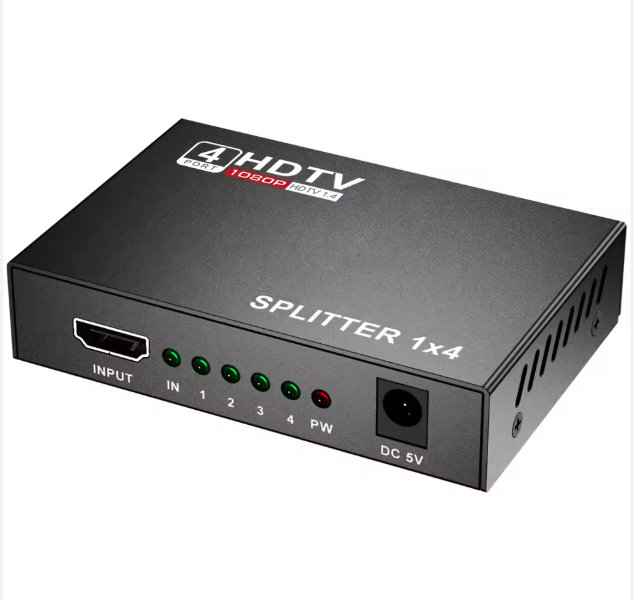 OEM 4-Port Full HD 3D HDMI Splitter – 1 Input to 4 Outputs, Multi-Display Mirror & Duplicate Screen Adapter for HDTV
