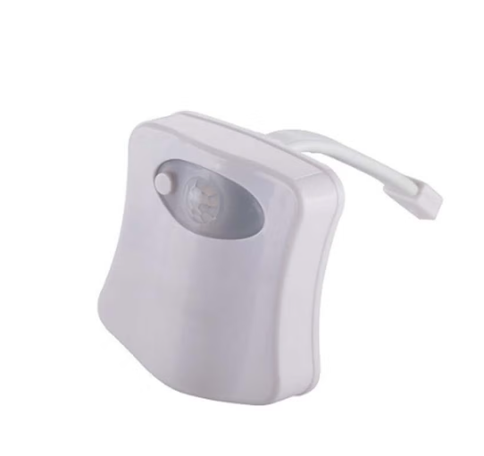 مصباح LED ليلي للمرحاض باستشعار للحركة أبيض 9x10سم