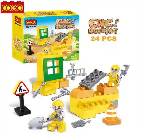 COGO children's toys, 24 pieces of ABS plastic building blocks, preschool building block set for kids - Safqqa Egypt