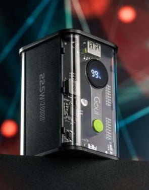 باور بانك جوي نانو الشفاف بسعة 20000 مللي أمبير يتميز بتصميم أنيق وقوي ليمنحك طاقة موثوقة في أي وقت وأينما كنت. مزود بتقنية الشحن السريع Quick Charge 3.0 وPower Delivery (PD) لتوفير شحن فائق السرعة للهواتف الذكية والأجهزة اللوحية وجميع الأجهزة