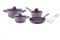 Home Maker Vega Cookware Set - Purple 9 Pieces- Missing 2 pieces ( Spoons) - Safqqa Egypt
