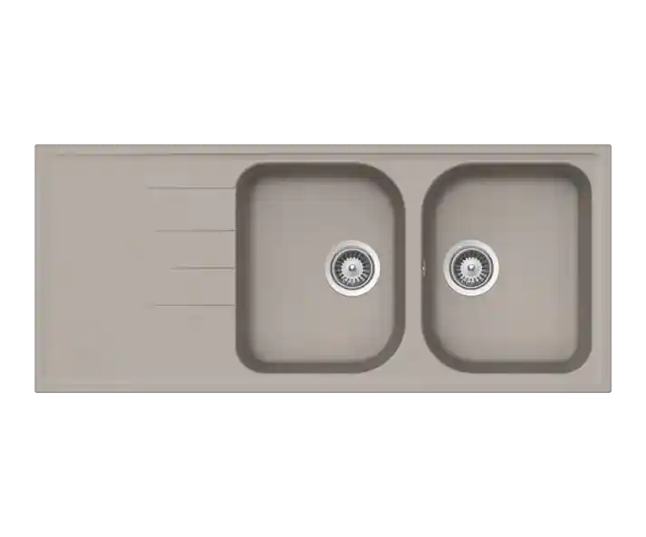 Viola D-200 Double Bowl Kitchen Sink – For 80 cm Cabinet, Topmount or Undermount Installation - Safqqa Egypt