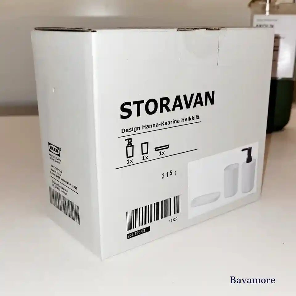 IKEA STORAVAN 3-Piece Bathroom Set White - Safqqa Egypt