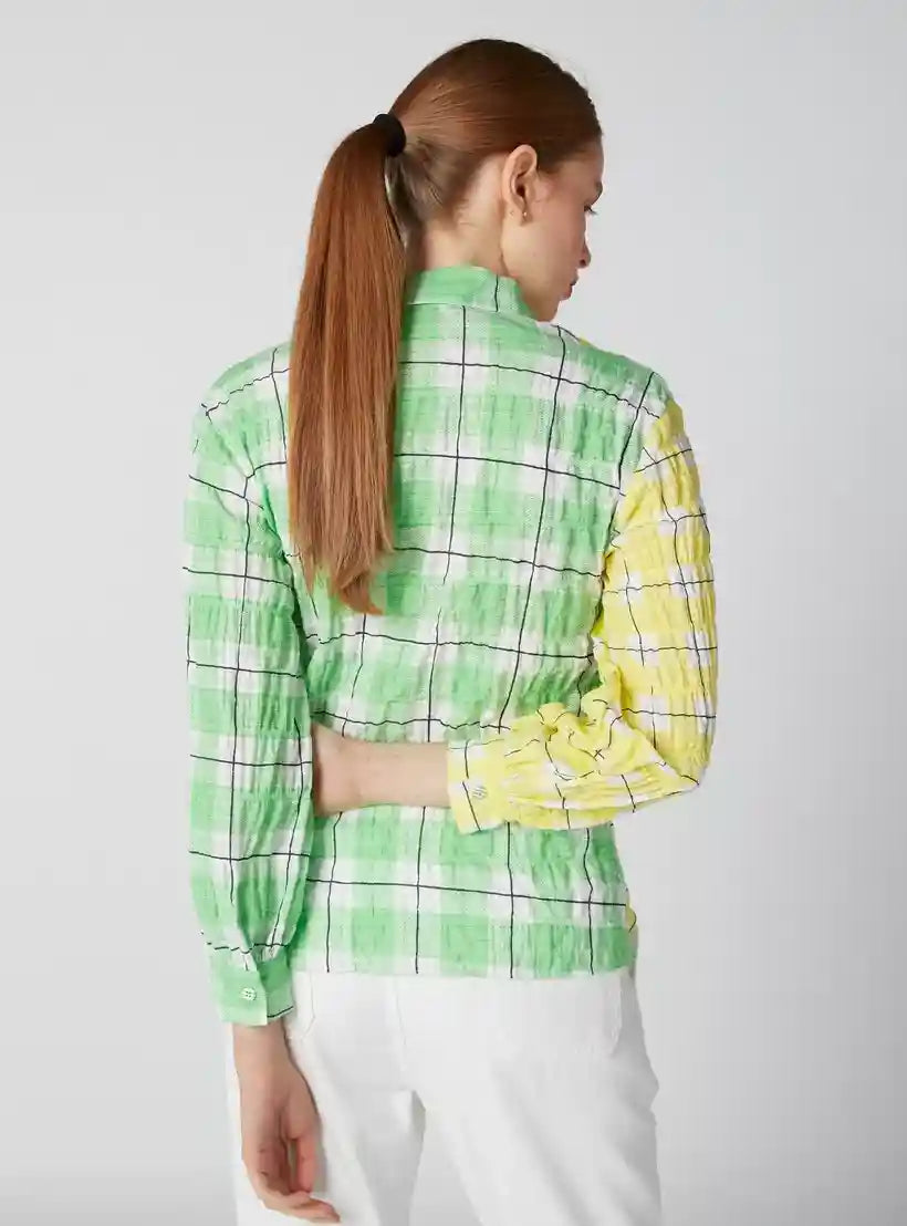 Chequered Shirt with Long Sleeves - Safqqa Egypt