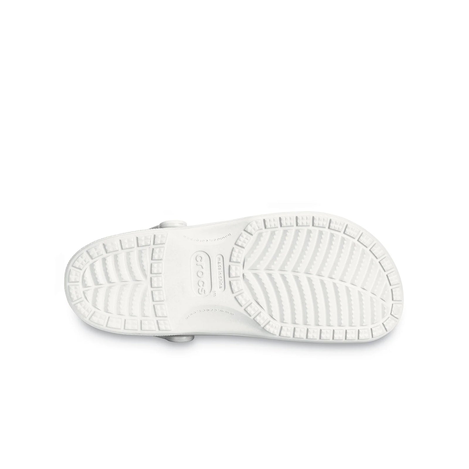 شبشب من Crocs بلون أبيض للجنسين هو حذاء مريح وخفيف الوزن مصمم للاستخدام اليومي