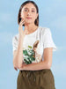 Embellished T-shirt with Round Neck and Short Sleeves - Safqqa Egypt