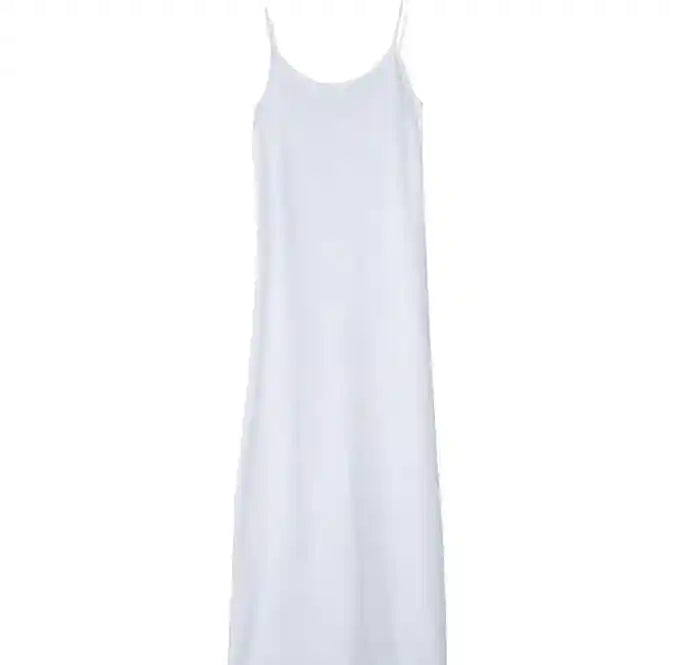 Carina Womens Spaghetti-Strap Scoop-Neck Solid Long Full Slip - Safqqa Egypt