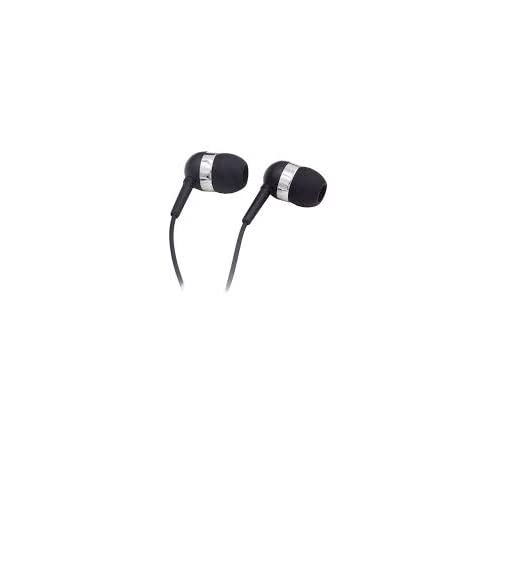 سماعات أذن ستيريو ماكسيل KX 2507 مع ميكروفون وقابس AUX، طول السلك 1.2 متر - أسود