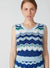 ELLE Printed Sleeveless Top in Slim Fit with V-Neck - Safqqa Egypt
