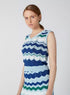 ELLE Printed Sleeveless Top in Slim Fit with V-Neck - Safqqa Egypt