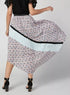 ELLE Printed Skirt with Asymmetric Hem and Elasticised Waistband - Safqqa Egypt