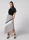 ELLE Printed Skirt with Asymmetric Hem and Elasticised Waistband - Safqqa Egypt