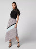 ELLE Printed Skirt with Asymmetric Hem and Elasticised Waistband - Safqqa Egypt
