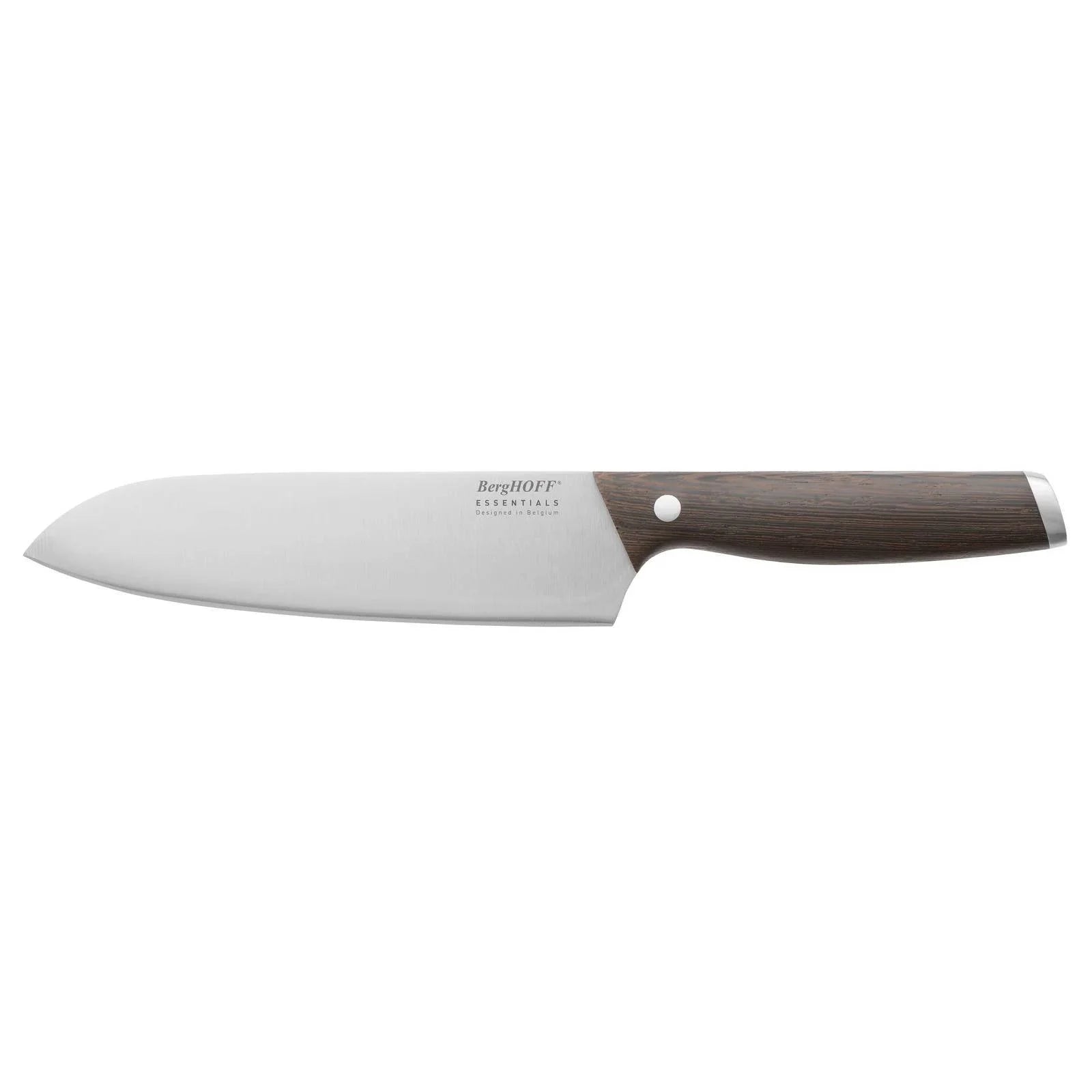 Santoku knife with dark wooden handle 17,5 cm – Essentials - Safqqa Egypt