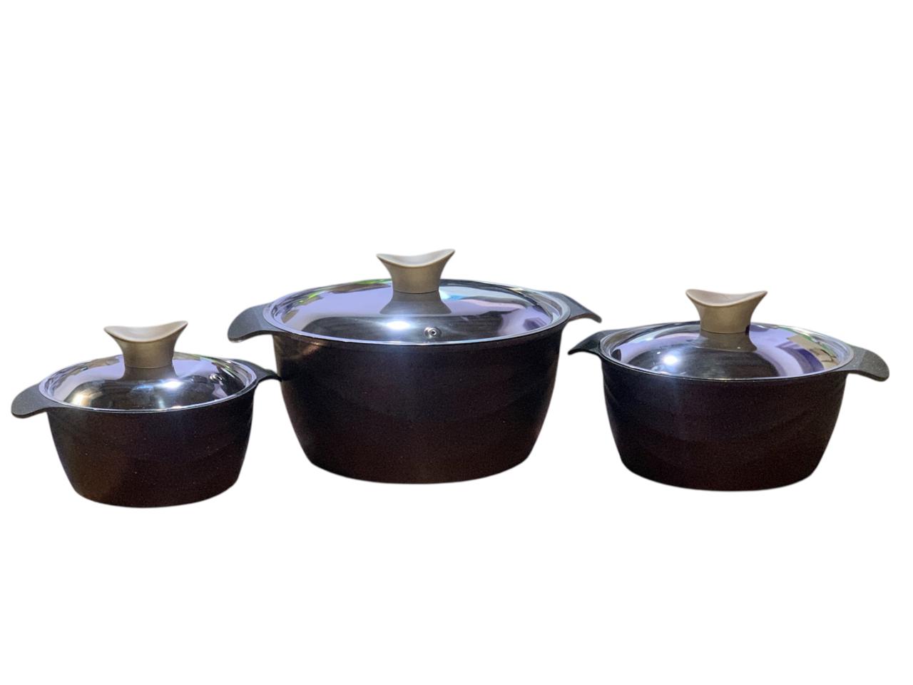 Nice 10-Piece Premium Cookware Set with Casseroles, Fry Pans & Grill Pans - Safqqa Egypt