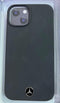Mercedes Benz Perforated Leather Hard Case for iPhone 14 6.1 Black