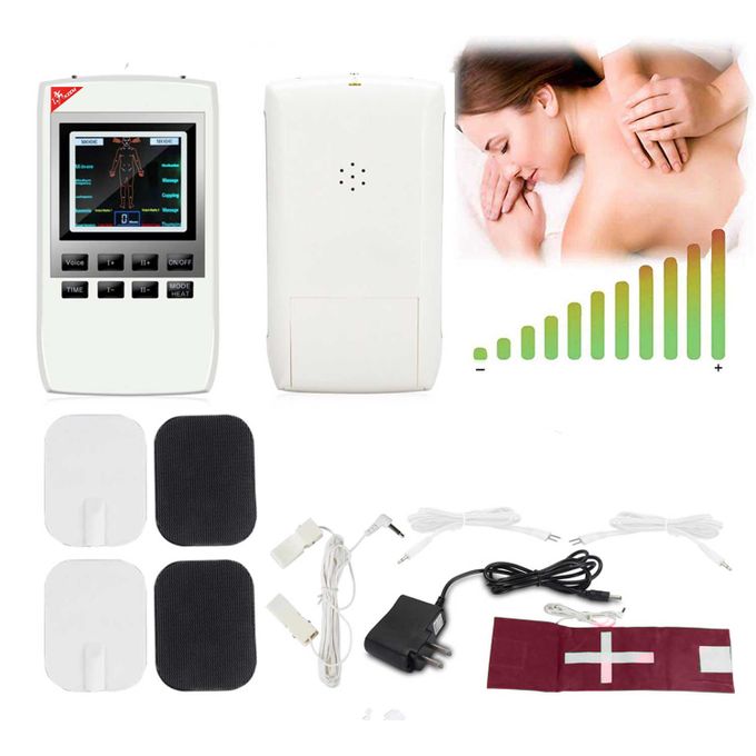 TENS And EMS 2 Channel Slimming Digital Apparatus for Healthy Care - White - Safqqa Egypt