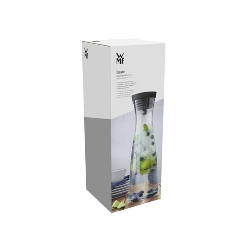 WMF Basic 1.5L Water Decanter – Elegant Glass & Cromargan Stainless Steel with Close-Up Stopper