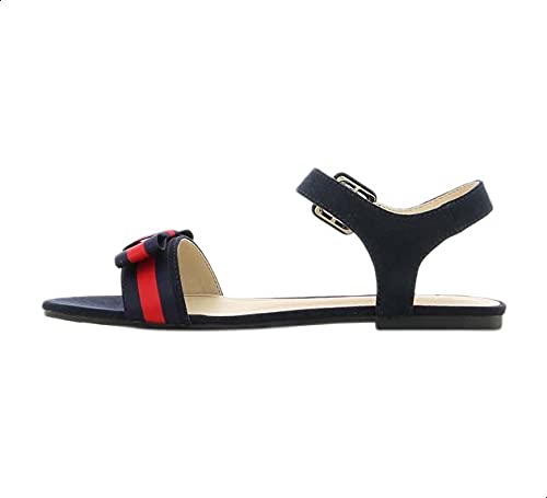 Sprox Front Bow Open Toe Flat Sandals for Women