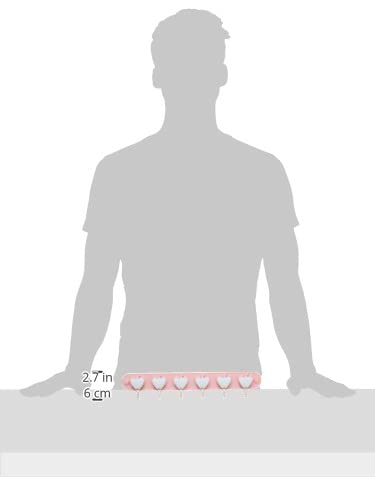 Bager Heart Plastic Hanger Set - 2 Pieces, 6 Rings Each