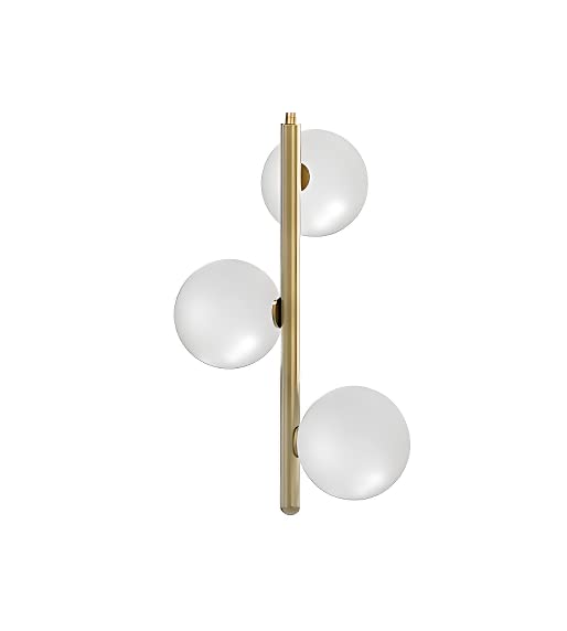 MuswannaA Moon Lights Metal Pendant Light With 3 Glass Ball-Gold