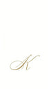 Caspari " Signature Gold Initial K Paper Linen Guest Towels, White Pearl, Pack of 24