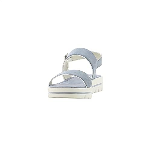 Sprox Open Toe Side Buckle Contrast Sole Flat Sandals for Women