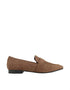 CHARLES & KEITH Women’s Suede Loafers with Wide Front Strap and Heel