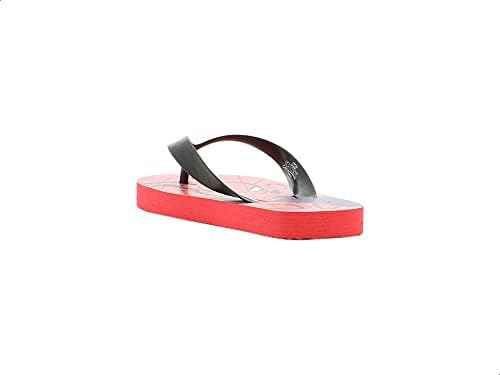 Leomil Spiderman-Print Flip Flops For Boys - Red and Black