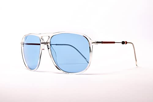 Vegas V2035 Square Sunglasses with Modern Design and Metal Frame for Men - Sky Blue