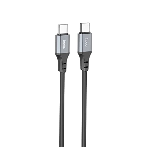 Hoco X86 Spear Silicone Fast Charging & Data Cable USB-C to USB-C – Black