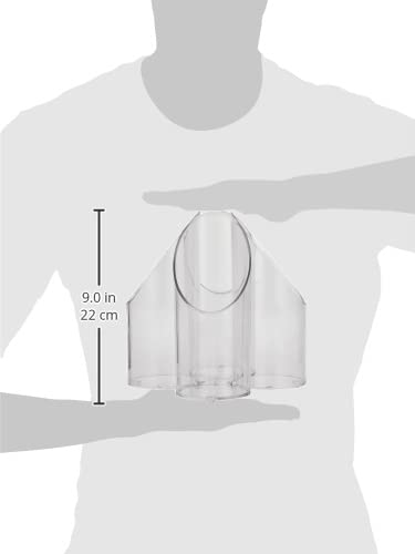 Vague Cutlery Holder For Kitchen, Transparent/Silver