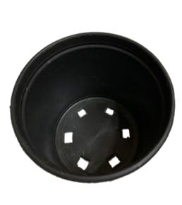 20cm Black Planter - Set of 1 Piece Black plant pots, from Macrame Art Space- No Box - Safqqa Egypt