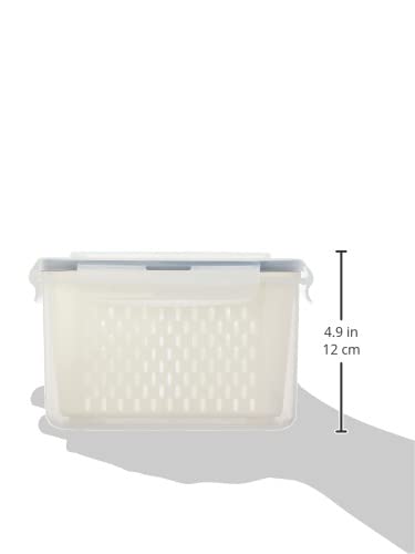 Acrylic Square Storage Container Set - 3 Pieces, Different Sizes - White/Clear