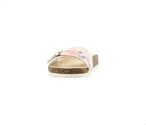 Sprox Floral-Pattern Buckle-Strap Slide Slippers For Women