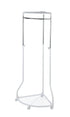 WENKO Coat Rack Freestanding, Clothes Hanger Stand for Entryway, Coat Rack with Shoe Storage, Adjustable Corner Coat Rack, White/Chrome, Holds up to 110lbs, 27.6 x 44-65.4 x 21.7 in