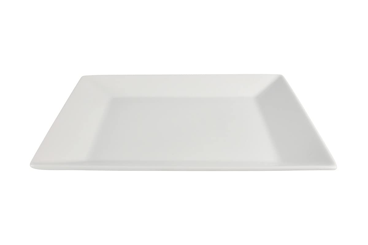 طبق مربع من رويال بورسلين – 28.5 سم. مصنوع من البورسلين عالي الجودة، آمن لغسالة الصحون والميكروويف